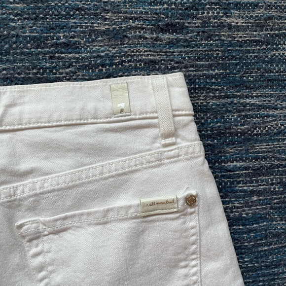 White wide-leg cropped jeans - Picture 4 of 9